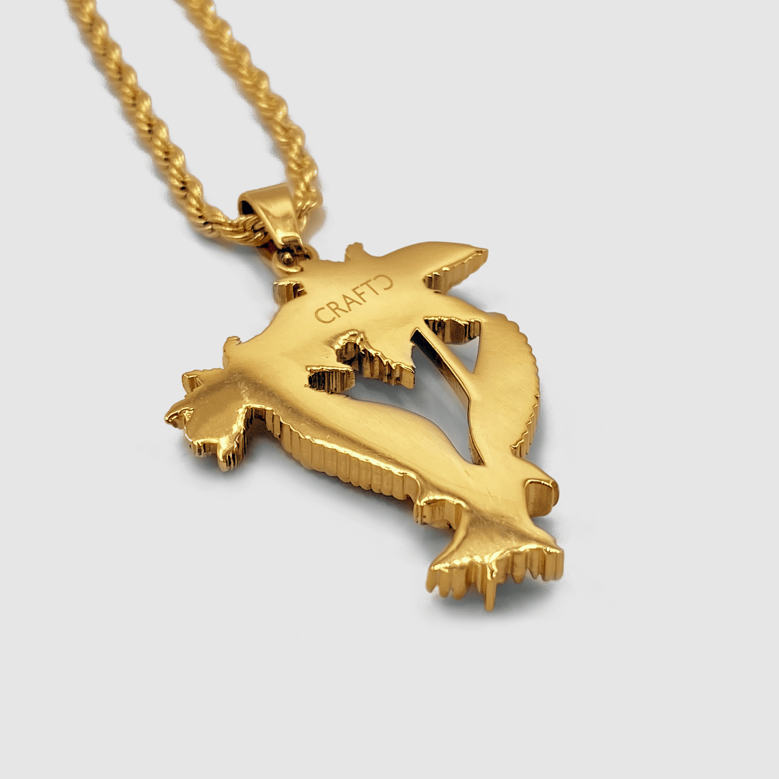 Palm & Dove Pendant (Gold)