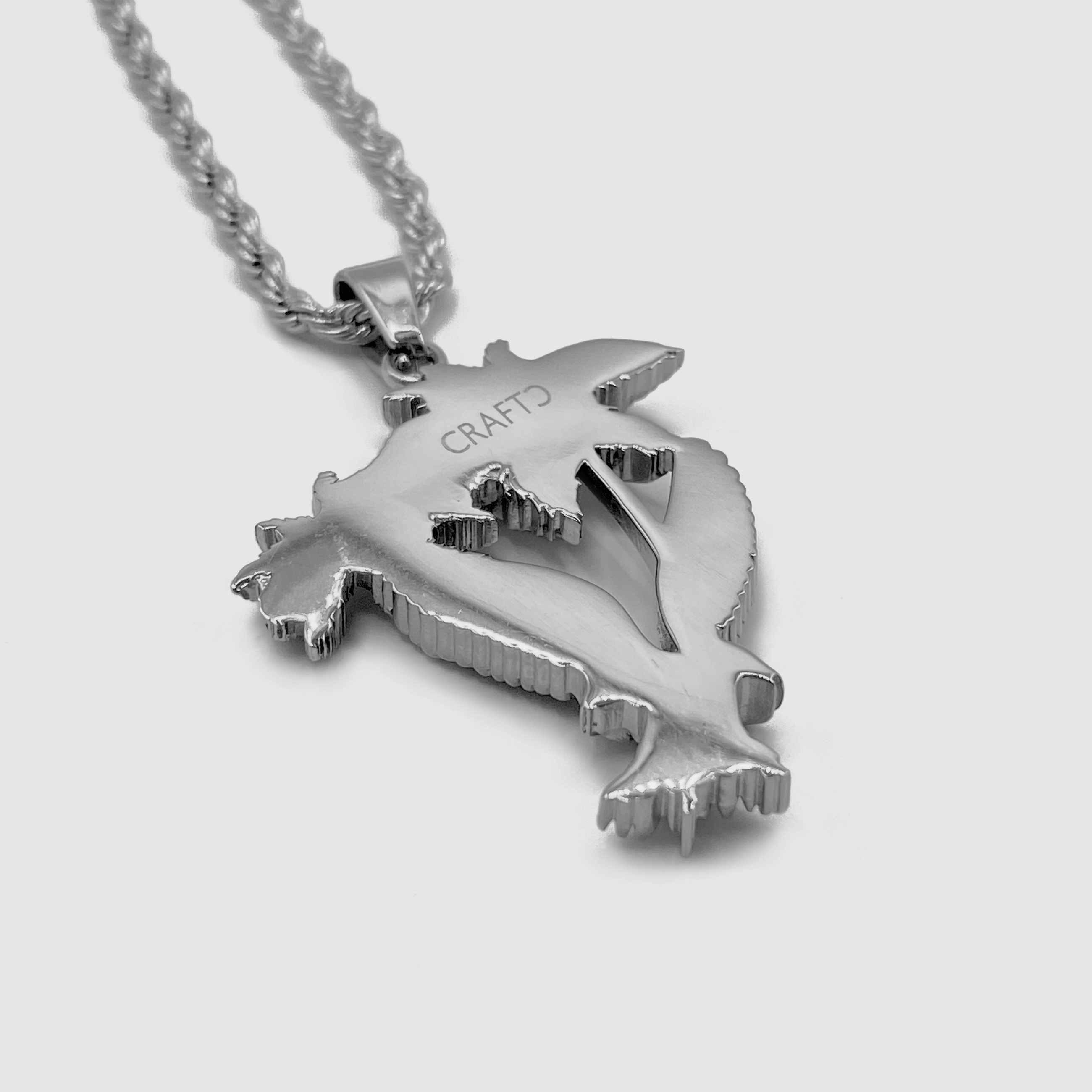 Palm & Dove Pendant (Silver)