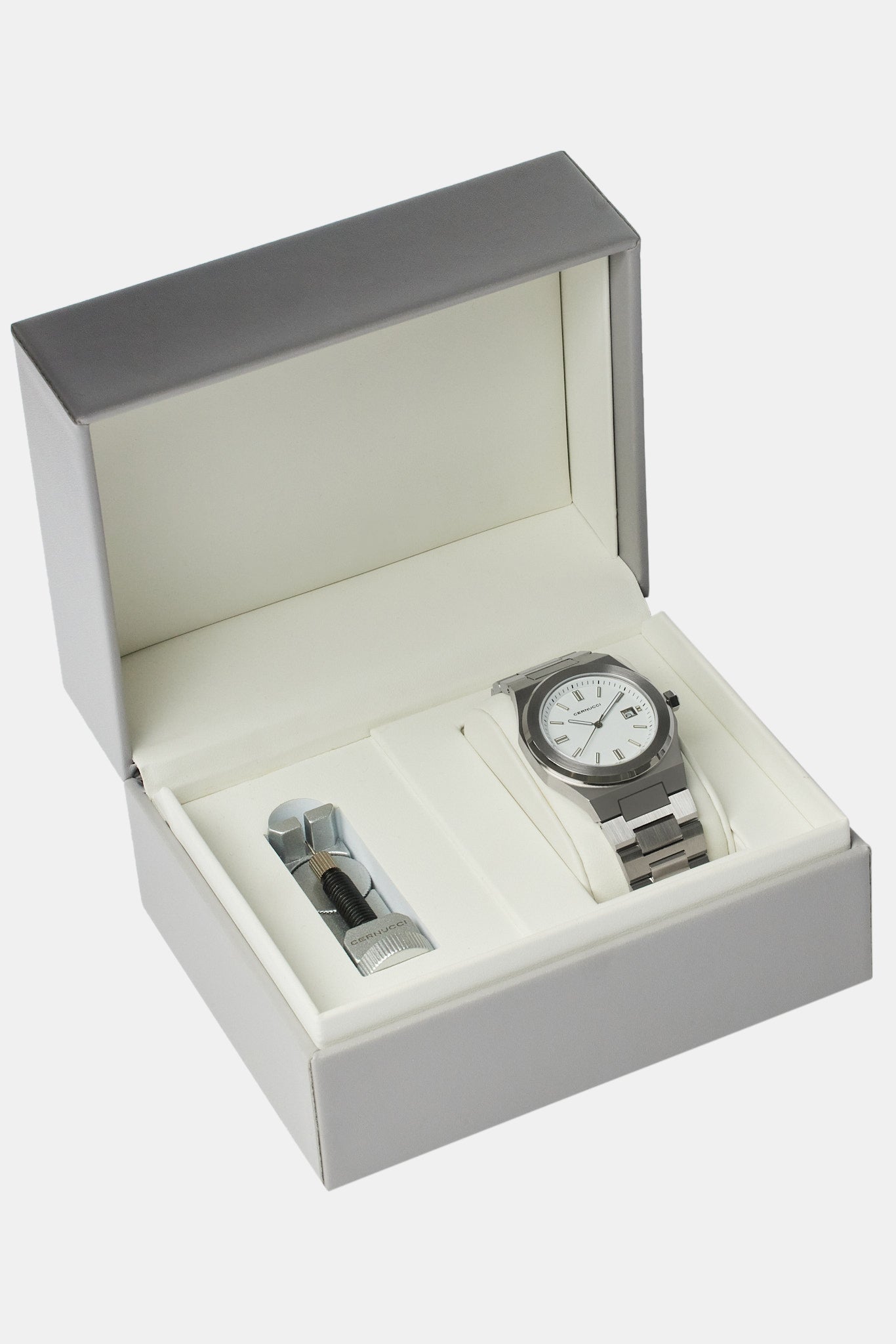AmalfiGold Polished Watch - White