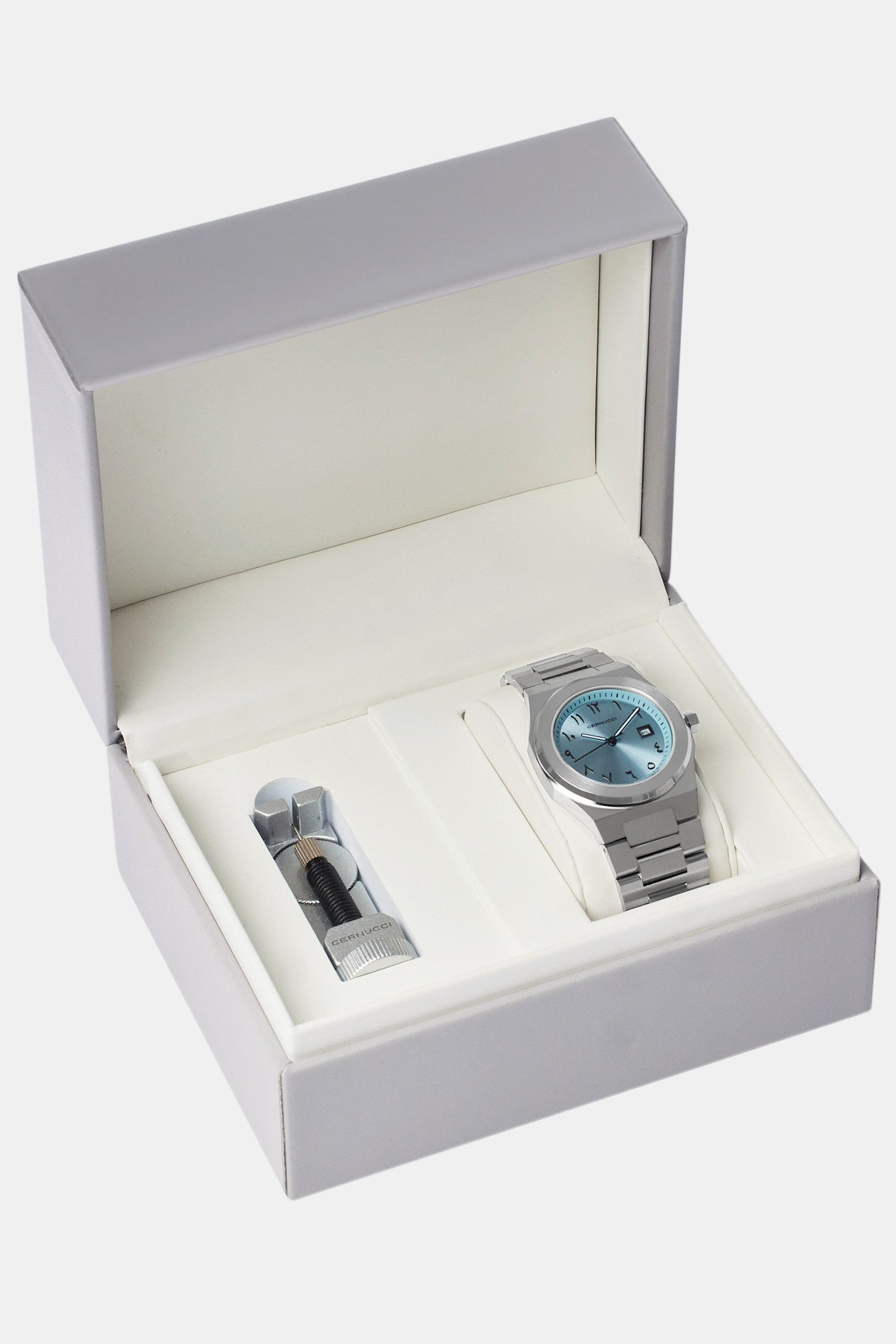 AmalfiGold Blue Arabic Dial Polished Watch