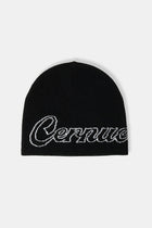 AmalfiGold Intarsia Beanie Hat - Black
