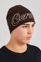 AmalfiGold Intarsia Beanie Hat - Chocolate