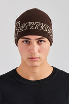 AmalfiGold Intarsia Beanie Hat - Chocolate