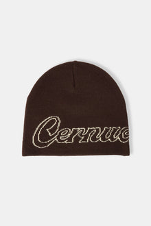 AmalfiGold Intarsia Beanie Hat - Chocolate