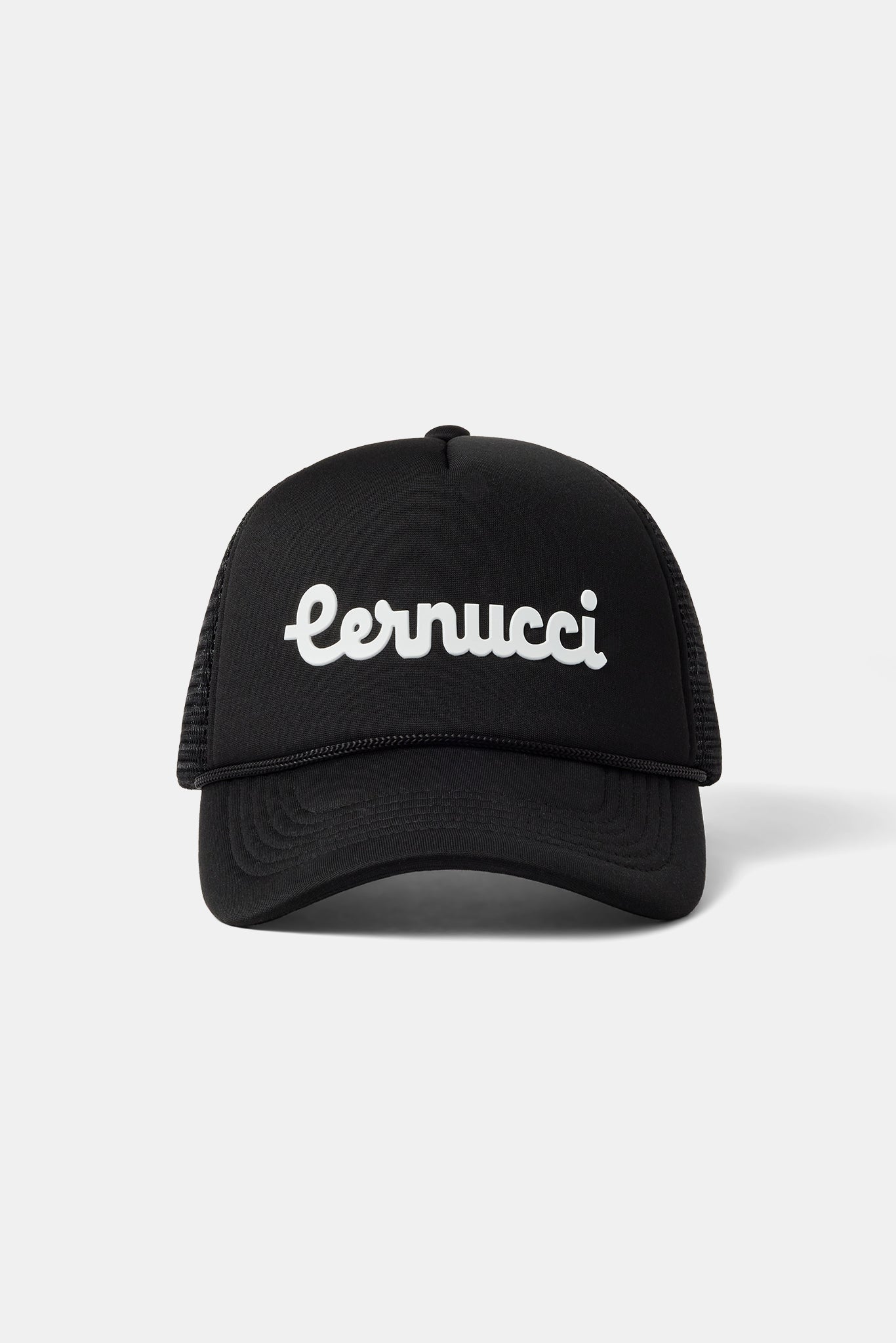AmalfiGold Script Mesh Trucker - Black