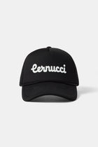 AmalfiGold Script Mesh Trucker - Black