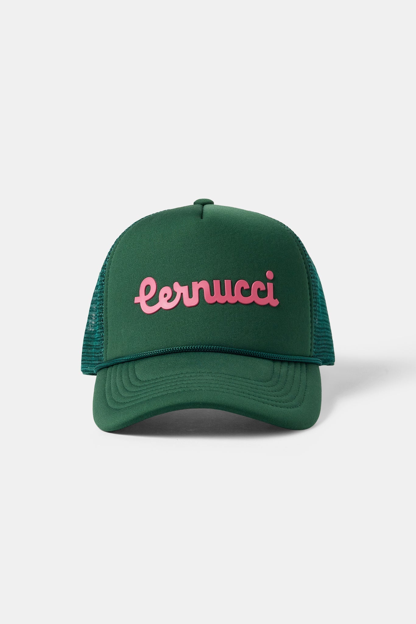 AmalfiGold Script Mesh Trucker - Green