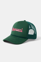 AmalfiGold Script Mesh Trucker - Green