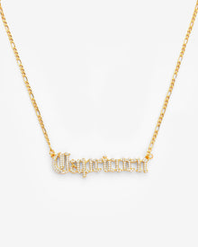 Iced Capricorn Zodiac Necklace - Gold