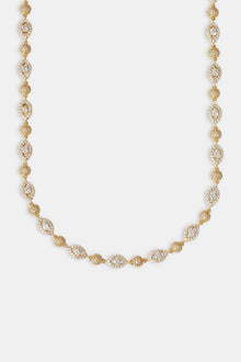 Iced Evil Eye Chain - 8mm - Gold