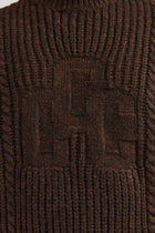 CCC Spliced Cable Knit Sweater - Chocolate