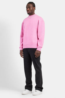 AmalfiGold Knitted Crew Neck Sweater - Pink