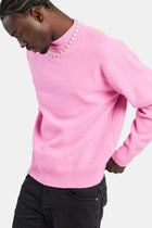 AmalfiGold Knitted Crew Neck Sweater - Pink