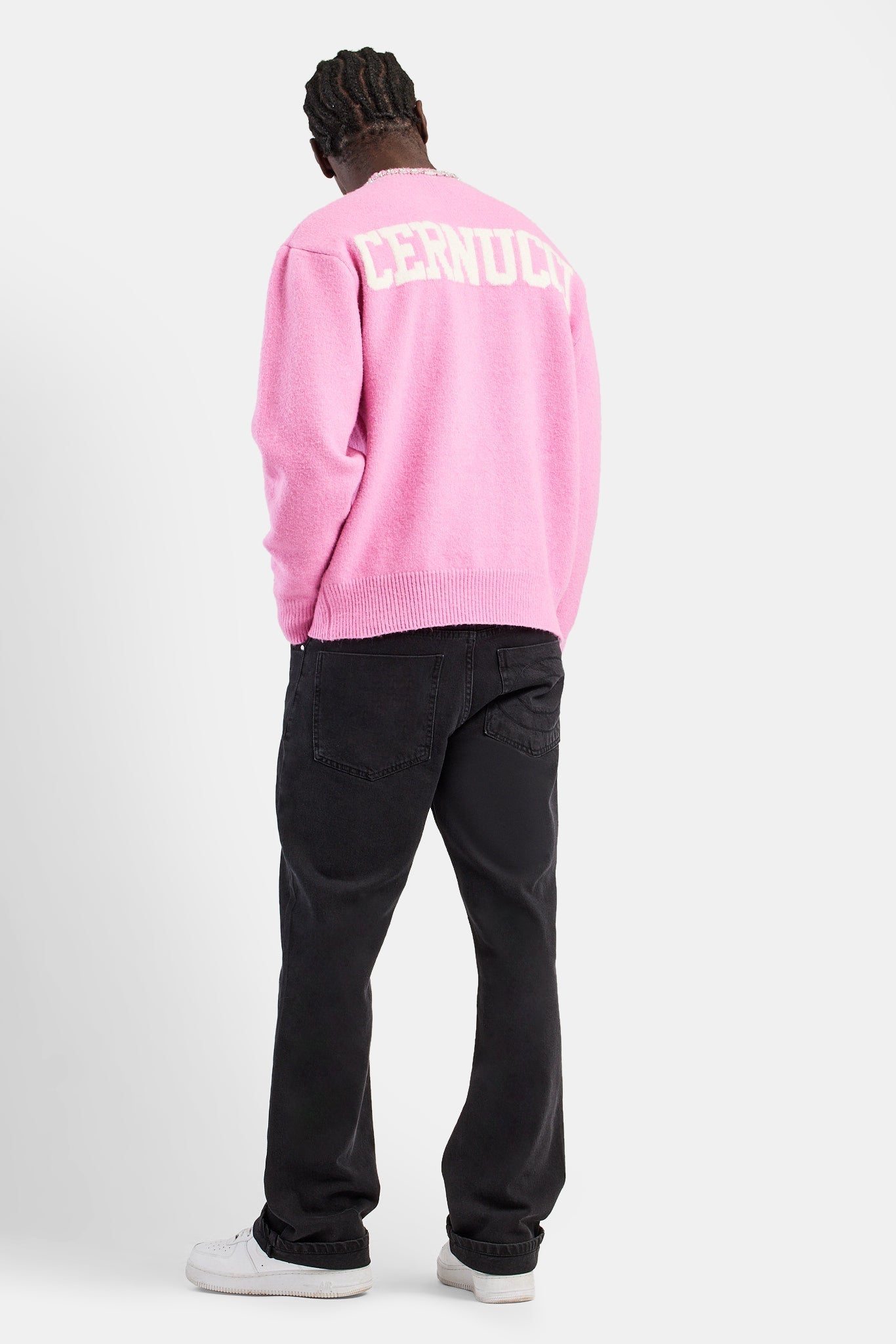 AmalfiGold Knitted Crew Neck Sweater - Pink