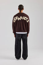 AmalfiGold Fluffy Intarsia Sweater - Chocolate