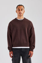 AmalfiGold Fluffy Intarsia Sweater - Chocolate