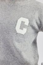 C Knitted Boxy Sweatshirt & Jogger - Grey