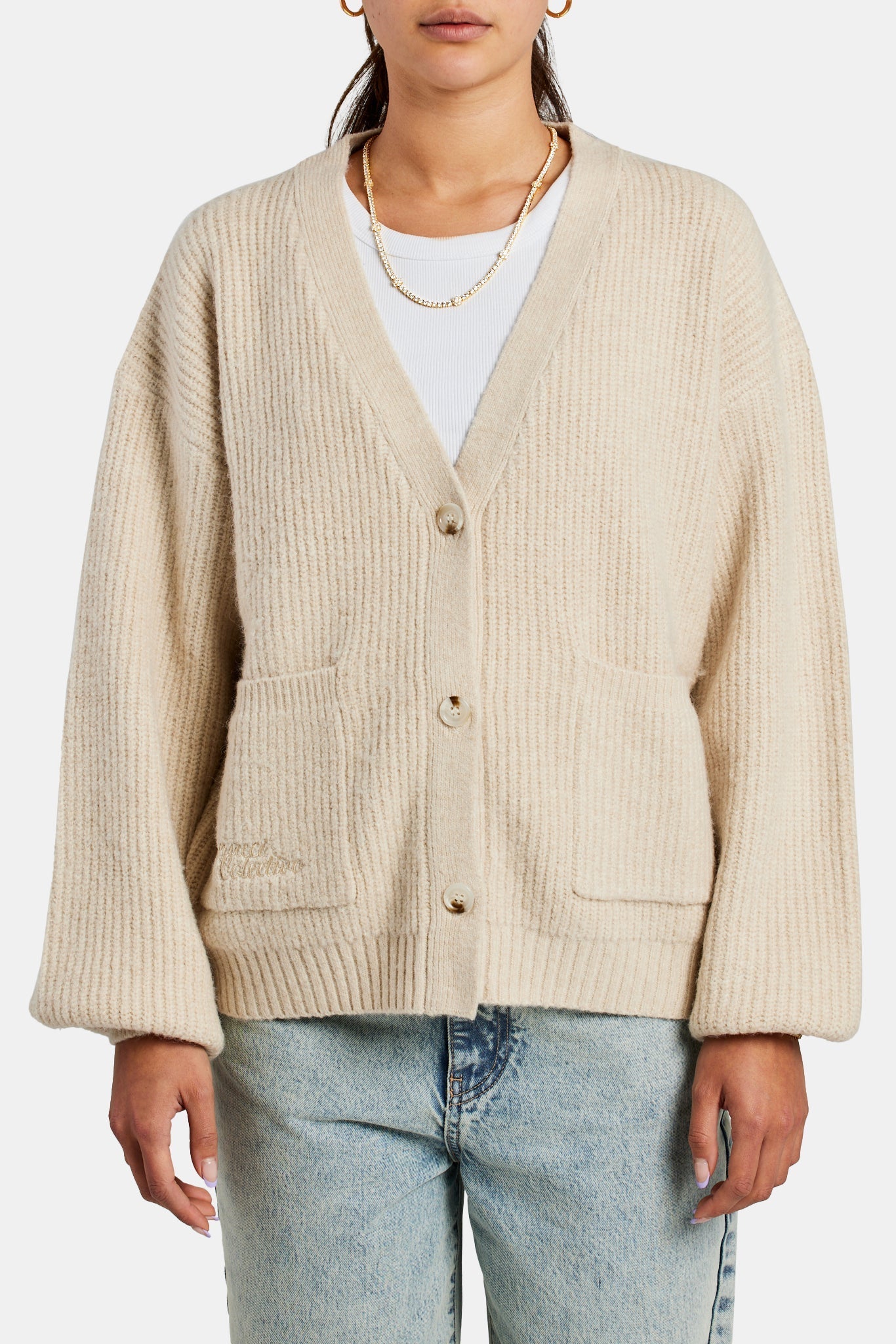 AmalfiGold Oversized Knitted Cardigan