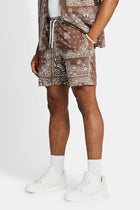 Bandana Printed Short - Chocolate