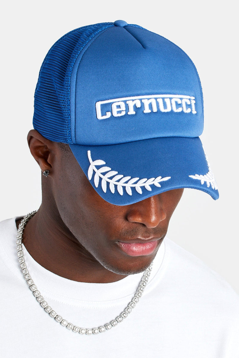 AmalfiGold Racing Trucker Hat - Cobalt