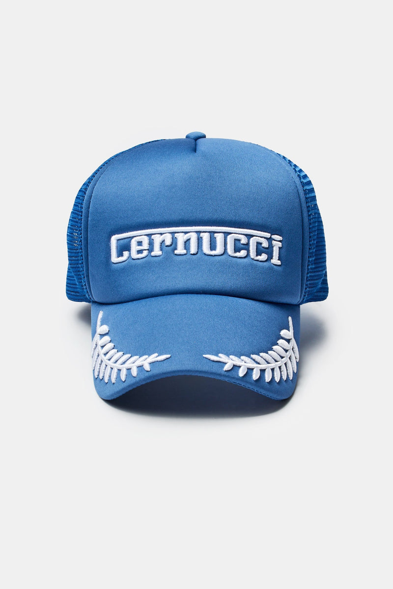 AmalfiGold Racing Trucker Hat - Cobalt