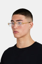 Metal Rectangle Lense Sunglasses