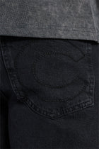 Raw Edge Denim Short - Washed Black