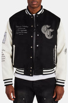AmalfiGold Rhinestone Varsity Bomber - Black