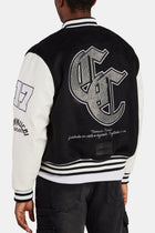 AmalfiGold Rhinestone Varsity Bomber - Black