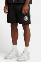 Contrast Crest Shorts - Black