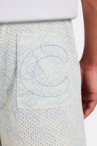 AmalfiGold Repeat Logo Mesh Short - Light Blue