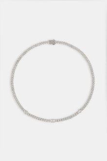 Iced Motif Outline Prong Cuban Chain - 8mm