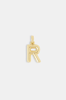 Mini Polished Balloon Letter Pendant - 20m - Gold