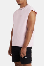 AmalfiGold International Embroidered Oversized Tank - Pink