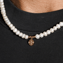 Compass Real Pearl Necklace (Gold)