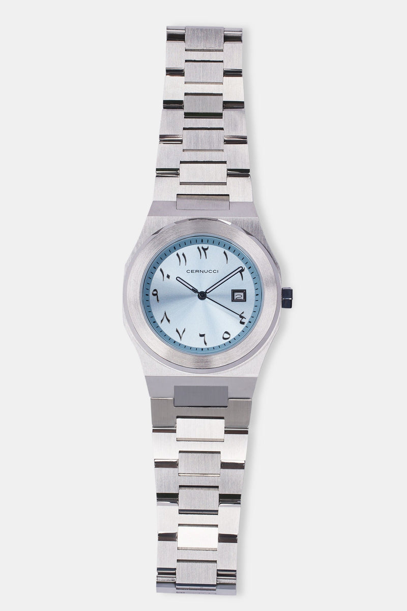 AmalfiGold Blue Arabic Dial Polished Watch