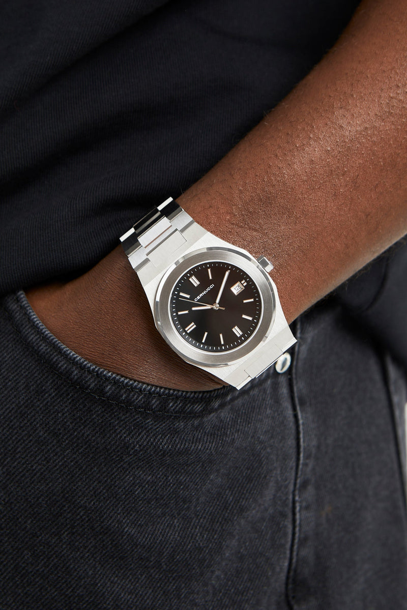 AmalfiGold Polished Watch - Black