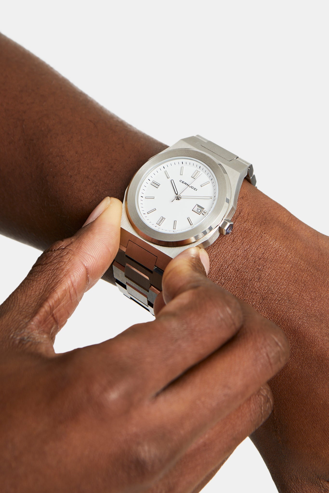 AmalfiGold Polished Watch - White