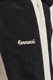 AmalfiGold Contrast Panel Nylon Track Pant - Black