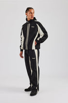 AmalfiGold Contrast Panel Nylon Track Top - Black