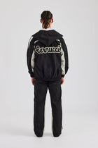 AmalfiGold Contrast Panel Nylon Tracksuit - Black
