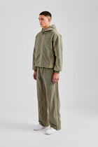 AmalfiGold Contrast Panel Nylon Tracksuit - Khaki
