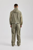 AmalfiGold Contrast Panel Nylon Tracksuit - Khaki