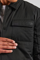 Nylon Padded Harrington Jacket - Black
