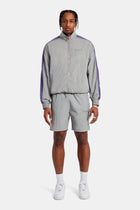 AmalfiGold Panelled Nylon Track Jacket & Short Set - Charcoal