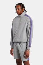 AmalfiGold Panelled Nylon Track Jacket & Short Set - Charcoal