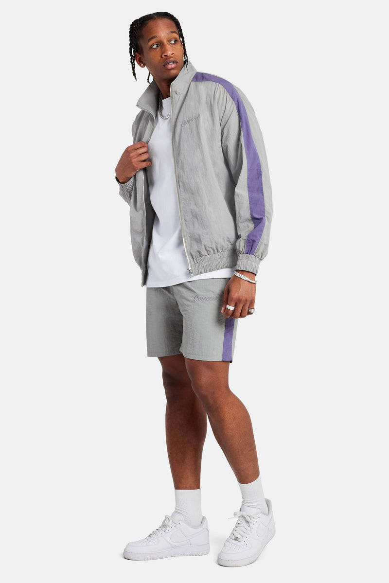 AmalfiGold Panelled Nylon Relaxed Short - Charcoal