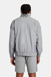 AmalfiGold Panelled Nylon Track Jacket - Charcoal