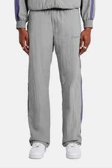 AmalfiGold Panelled Nylon Straight Leg Trouser - Charcoal