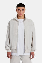 AmalfiGold Panelled Nylon Track Jacket - Stone